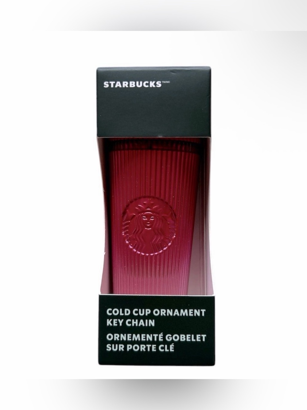 Starbucks Metallic Pink Cold Cup Ornament Keychain